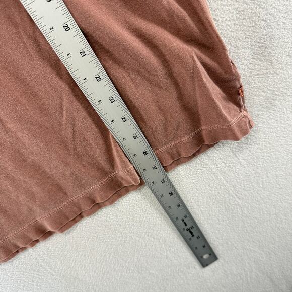 James Perse Shirt Men's 3 Large Red Blank V Neck Made In USA Casual Solid - Picture 3 of 7